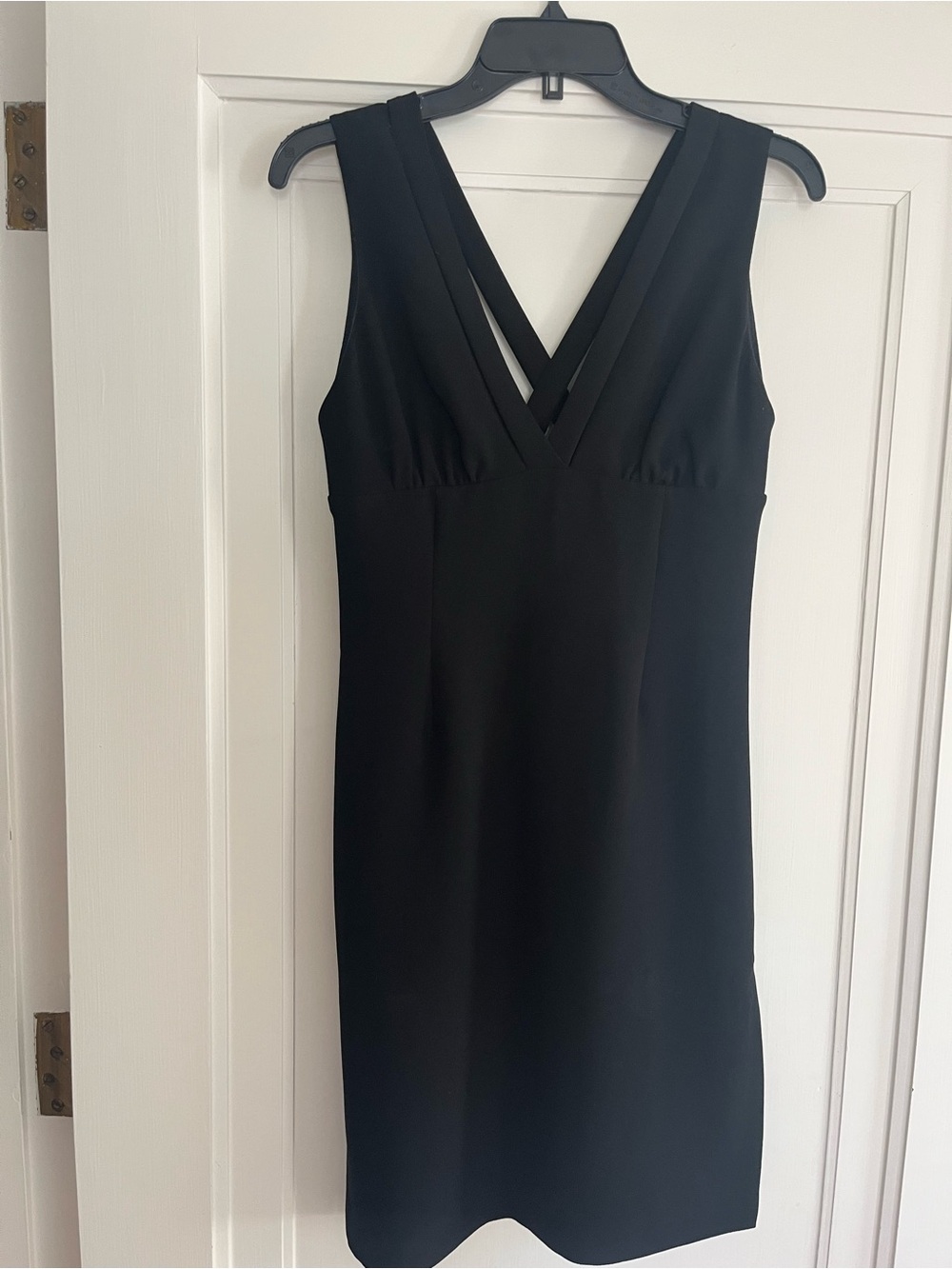 BCBGeneration Black V-Neck Sleeveless Mini Dress